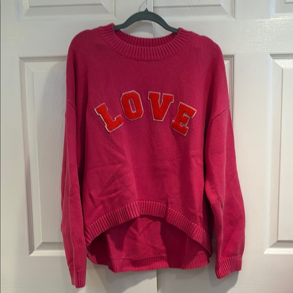 Tory Burch Knit Pink Love Sweater